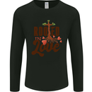 Christian Rooted in Love Christianity Jesus Mens Long Sleeve T-Shirt Black
