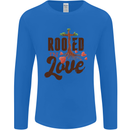 Christian Rooted in Love Christianity Jesus Mens Long Sleeve T-Shirt Royal Blue