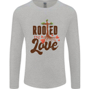Christian Rooted in Love Christianity Jesus Mens Long Sleeve T-Shirt Sports Grey