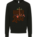 Christian Rooted in Love Christianity Jesus Mens Sweatshirt Jumper Black