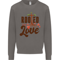 Christian Rooted in Love Christianity Jesus Mens Sweatshirt Jumper Charcoal