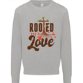 Christian Rooted in Love Christianity Jesus Mens Sweatshirt Jumper Sports Grey