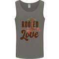 Christian Rooted in Love Christianity Jesus Mens Vest Tank Top Charcoal