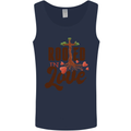 Christian Rooted in Love Christianity Jesus Mens Vest Tank Top Navy Blue