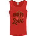 Christian Rooted in Love Christianity Jesus Mens Vest Tank Top Red