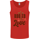 Christian Rooted in Love Christianity Jesus Mens Vest Tank Top Red