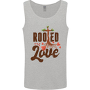 Christian Rooted in Love Christianity Jesus Mens Vest Tank Top Sports Grey