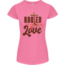 Christian Rooted in Love Christianity Jesus Womens Petite Cut T-Shirt Azalea