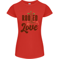Christian Rooted in Love Christianity Jesus Womens Petite Cut T-Shirt Red