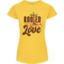 Christian Rooted in Love Christianity Jesus Womens Petite Cut T-Shirt Yellow