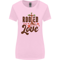 Christian Rooted in Love Christianity Jesus Womens Wider Cut T-Shirt Light Pink