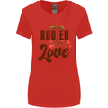 Christian Rooted in Love Christianity Jesus Womens Wider Cut T-Shirt Red
