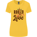 Christian Rooted in Love Christianity Jesus Womens Wider Cut T-Shirt Yellow