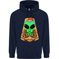 Christmas Alien UFO Santa Space Ship Funny Childrens Kids Hoodie Navy Blue