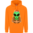 Christmas Alien UFO Santa Space Ship Funny Childrens Kids Hoodie Orange