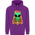 Christmas Alien UFO Santa Space Ship Funny Childrens Kids Hoodie Purple