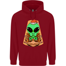 Christmas Alien UFO Santa Space Ship Funny Childrens Kids Hoodie Red