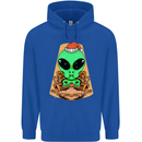 Christmas Alien UFO Santa Space Ship Funny Childrens Kids Hoodie Royal Blue