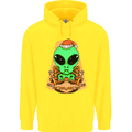 Christmas Alien UFO Santa Space Ship Funny Childrens Kids Hoodie Yellow