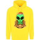 Christmas Alien UFO Santa Space Ship Funny Childrens Kids Hoodie Yellow