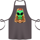 Christmas Alien UFO Santa Space Ship Funny Cotton Apron 100% Organic Dark Grey