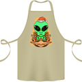 Christmas Alien UFO Santa Space Ship Funny Cotton Apron 100% Organic Khaki