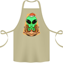 Christmas Alien UFO Santa Space Ship Funny Cotton Apron 100% Organic Khaki