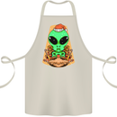 Christmas Alien UFO Santa Space Ship Funny Cotton Apron 100% Organic Natural
