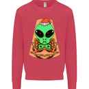 Christmas Alien UFO Santa Space Ship Funny Kids Sweatshirt Jumper Heliconia