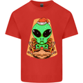 Christmas Alien UFO Santa Space Ship Funny Kids T-Shirt Childrens Red