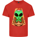 Christmas Alien UFO Santa Space Ship Funny Kids T-Shirt Childrens Red