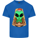 Christmas Alien UFO Santa Space Ship Funny Kids T-Shirt Childrens Royal Blue