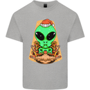 Christmas Alien UFO Santa Space Ship Funny Kids T-Shirt Childrens Sports Grey
