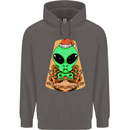 Christmas Alien UFO Santa Space Ship Funny Mens 80% Cotton Hoodie Charcoal