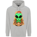 Christmas Alien UFO Santa Space Ship Funny Mens 80% Cotton Hoodie Sports Grey