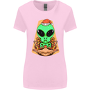 Christmas Alien UFO Santa Space Ship Funny Womens Wider Cut T-Shirt Light Pink
