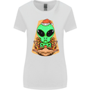 Christmas Alien UFO Santa Space Ship Funny Womens Wider Cut T-Shirt White