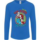 Christmas Bad Santa Funny Xmas Mens Long Sleeve T-Shirt Royal Blue