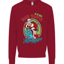 Christmas Bad Santa Funny Xmas Mens Sweatshirt Jumper Red