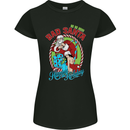 Christmas Bad Santa Funny Xmas Womens Petite Cut T-Shirt Black