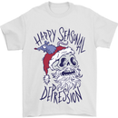 Christmas Bah Humbug Skull Scrooge Mens T-Shirt Cotton Gildan White