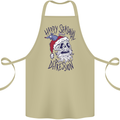 Christmas Bah Humbug Skull Scrouge Cotton Apron 100% Organic Khaki