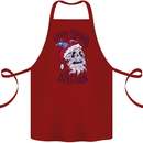 Christmas Bah Humbug Skull Scrouge Cotton Apron 100% Organic Maroon