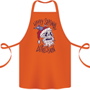 Christmas Bah Humbug Skull Scrouge Cotton Apron 100% Organic Orange