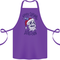 Christmas Bah Humbug Skull Scrouge Cotton Apron 100% Organic Purple