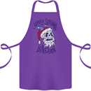 Christmas Bah Humbug Skull Scrouge Cotton Apron 100% Organic Purple