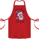 Christmas Bah Humbug Skull Scrouge Cotton Apron 100% Organic Red