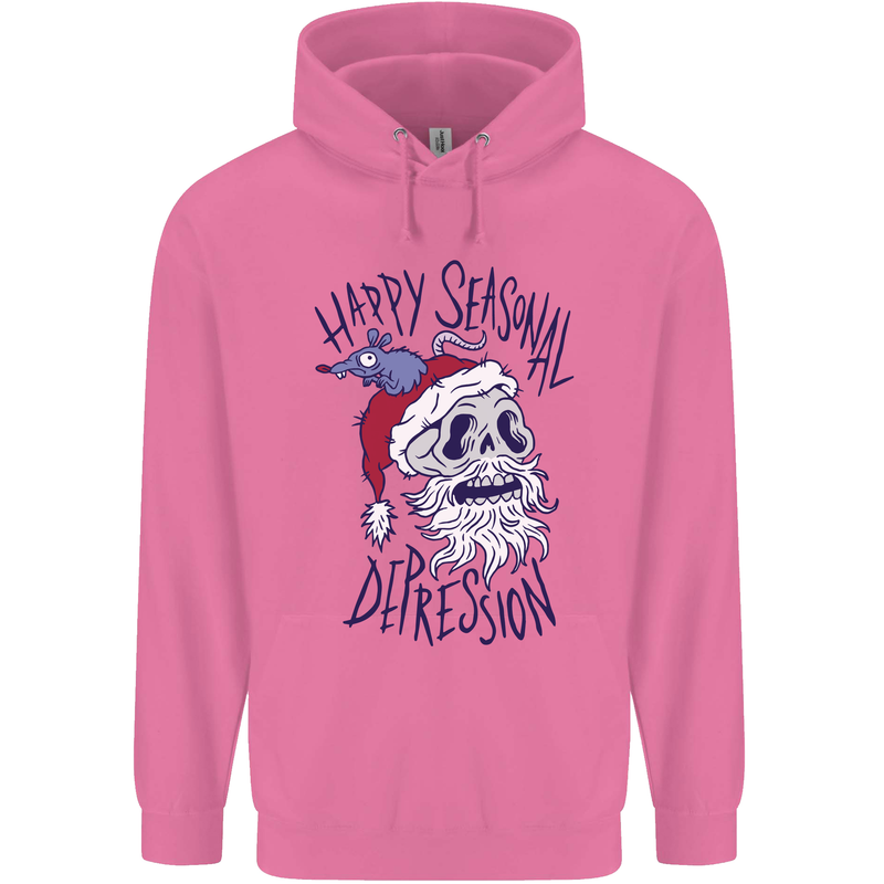 Christmas Bah Humbug Skull Scrouge Mens 80% Cotton Hoodie Azelea