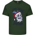 Christmas Bah Humbug Skull Scrouge Mens Cotton T-Shirt Tee Top Forest Green