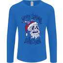 Christmas Bah Humbug Skull Scrouge Mens Long Sleeve T-Shirt Royal Blue